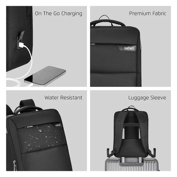 Safari Prime 22L Blue Formal Backpack with Laptop Compartment